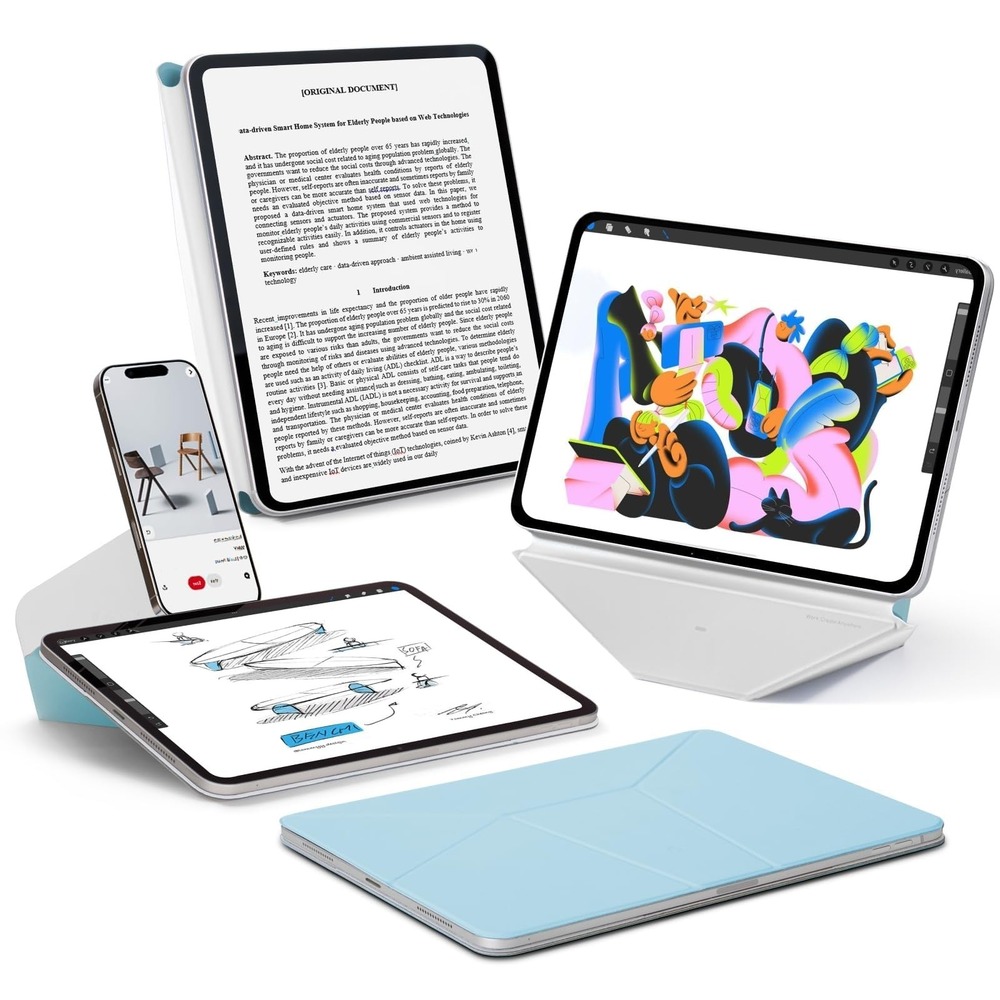 MOFT Dynamic Folio Case iPad Air 13 M4 M3 M2 Magnetic Stand Light Blue